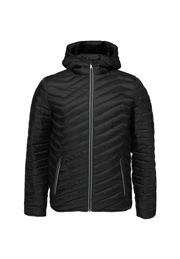 ALPINE PRO - Elegancka męska kurtka skórzana Jenor Black. Kolor: czarny. Materiał: skóra. Sport: turystyka piesza