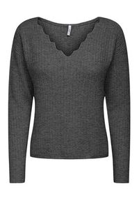only - ONLY Sweter 15297168 Szary Regular Fit. Kolor: szary. Materiał: syntetyk #5