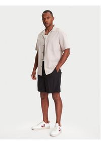 Mustang Szorty materiałowe Linen 1016459 Czarny Loose Fit. Kolor: czarny. Materiał: bawełna #7