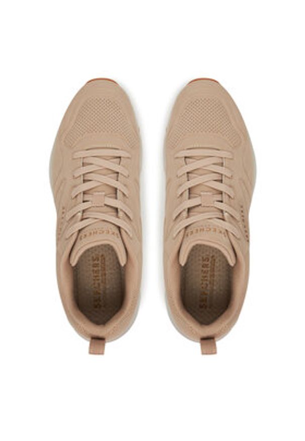 skechers - Skechers Sneakersy Tres-Air Uno-Casairal 183090/NAT Beżowy. Kolor: beżowy. Materiał: materiał