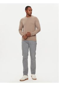 Sisley Sweter 10F2S1C78 Beżowy Slim Fit. Kolor: beżowy. Materiał: bawełna #5