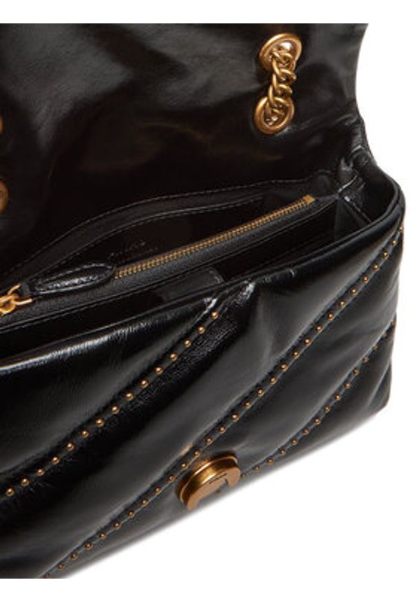 Pinko - PINKO Torebka Love Puff Mini CL PE 25 PLTT 100039 A26T Czarny. Kolor: czarny. Materiał: skórzane