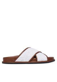Max Mara Beachwear Klapki Peonie 2616521019650 Biały. Kolor: biały. Materiał: materiał #1