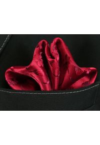 His Story - Poszetka, Czerwona w Kwiatki, Męska, Elegancka, Motyw Florystyczny -HIS STORY. Kolor: czerwony. Materiał: mikrofibra. Wzór: kwiaty #2