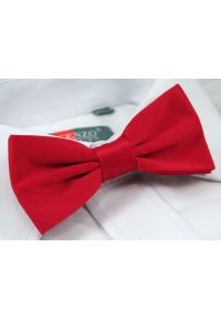 Stylowa mucha + poszetka - Chattier. Kolor: czerwony. Styl: elegancki #1