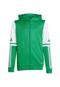 Adidas - Bluza dla dzieci adidas Squadra 25 Hoody. Kolor: zielony, biały, wielokolorowy. Sport: fitness