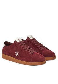 Calvin Klein Jeans Sneakersy Low Profile Cupsole Su YM0YM01321 Bordowy. Kolor: czerwony. Materiał: zamsz, skóra #6