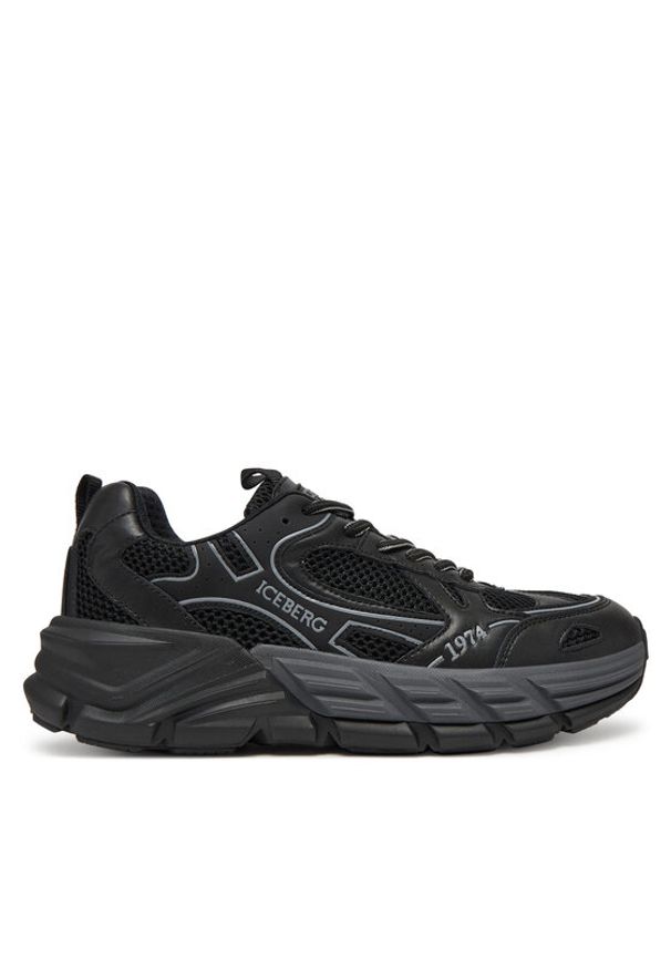 Iceberg Sneakersy IU1706 Czarny. Kolor: czarny. Materiał: skóra