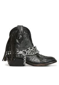 NEW ROCK Kowbojki M-WSTM003TES-S1 Czarny. Kolor: czarny. Materiał: skóra. Styl: rockowy #1