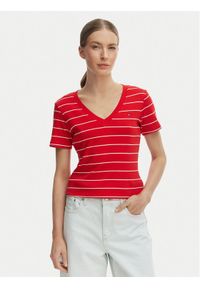 TOMMY HILFIGER - Tommy Hilfiger T-Shirt New Cody WW0WW40584 Czerwony Slim Fit. Kolor: czerwony. Materiał: bawełna #1