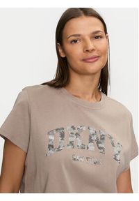 DKNY Sport T-Shirt DP4T9991 Beżowy Relaxed Fit. Kolor: beżowy. Materiał: bawełna. Styl: sportowy #3