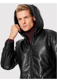 Trussardi Jeans - Trussardi Kurtka z imitacji skóry 52S00758 Czarny Regular Fit. Kolor: czarny. Materiał: syntetyk #2