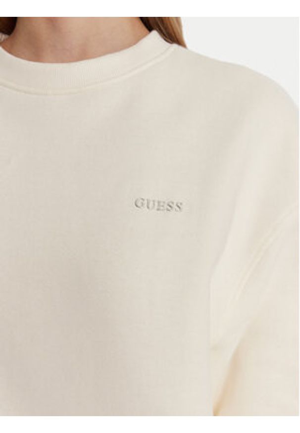 Guess Bluza V6RQ13 K9V31 Écru Regular Fit. Kolor: kremowy. Materiał: bawełna