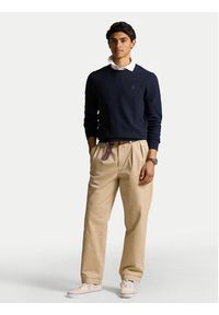 Polo Ralph Lauren Sweter 710918163001 Granatowy Regular Fit. Typ kołnierza: polo. Kolor: niebieski. Materiał: bawełna #3