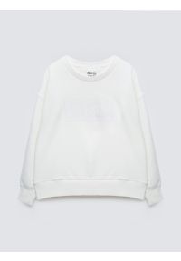 Big-Star - Bluza damska z aplikacją biała Oneidea 100. Kolor: biały. Materiał: bawełna, dresówka, materiał, dzianina, jeans, denim. Wzór: aplikacja #6
