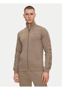 Hugo - HUGO Bluza Liam 50540933 Beżowy Regular Fit. Kolor: beżowy. Materiał: bawełna