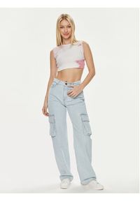 Calvin Klein Jeans Top J20J223163 Kolorowy Slim Fit. Materiał: bawełna. Wzór: kolorowy