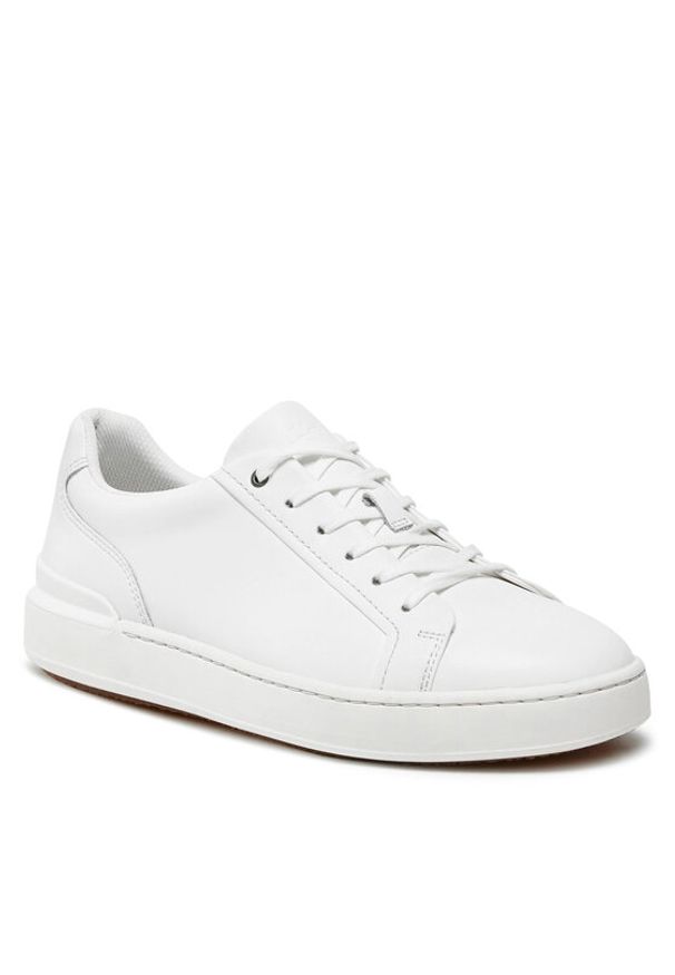 Clarks Sneakersy Court Lite Move 261697157 Biały. Kolor: biały. Materiał: skóra