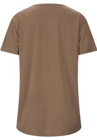 ENDURANCE - Koszulka do jogi Athlecia Lizzy. Kolor: brązowy. Materiał: poliester, elastan. Sport: joga i pilates #2