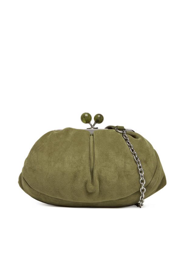 Weekend Max Mara Torebka 2525516164650 Khaki. Kolor: brązowy. Materiał: skórzane, zamszowe