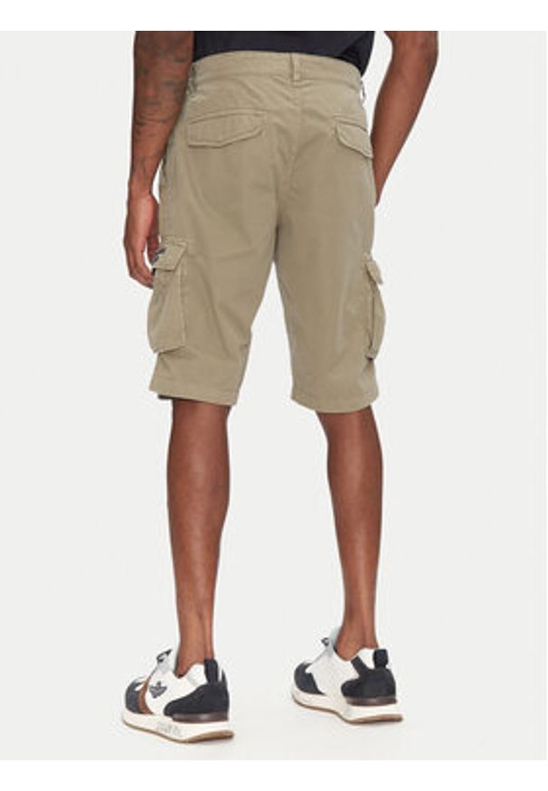 Aeronautica Militare Szorty materiałowe 251BE066CT1122 Khaki Regular Fit. Kolor: brązowy. Materiał: bawełna