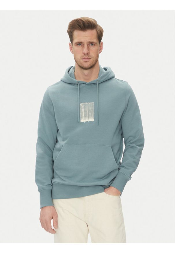 Calvin Klein Jeans Bluza Brush Stroke J30J327525 Niebieski Regular Fit. Kolor: niebieski. Materiał: bawełna