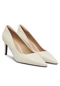 Calvin Klein Szpilki Pump 70 Pointy Hw Bar Lth HW0HW02561 Écru. Materiał: skóra. Obcas: na szpilce