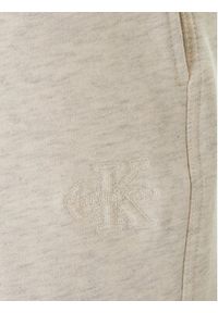 Calvin Klein Jeans Spodnie dresowe Embossed Monologo LV047F206G Beżowy Wide Leg. Kolor: beżowy. Materiał: bawełna #5