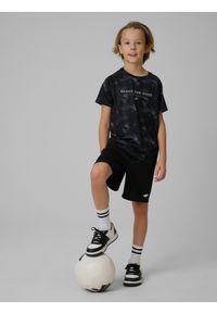 4f - 4F Spodenki sportowe szybkoschnące chłopięce - czarne 158/164 (12-14 lat). Okazja: na co dzień. Kolor: czarny. Materiał: syntetyk, materiał. Sezon: lato. Styl: sportowy #1
