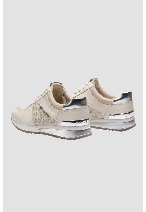 Michael Kors - MICHAEL KORS Białe sneakersy Allie Wrap Trainer. Kolor: biały