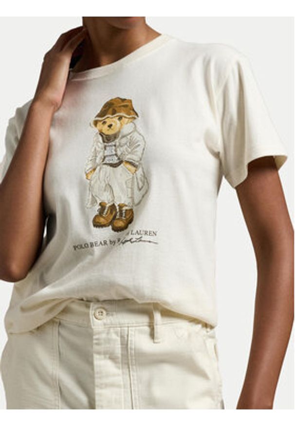 Polo Ralph Lauren T-Shirt 211947961001 Écru Regular Fit. Typ kołnierza: polo. Materiał: bawełna