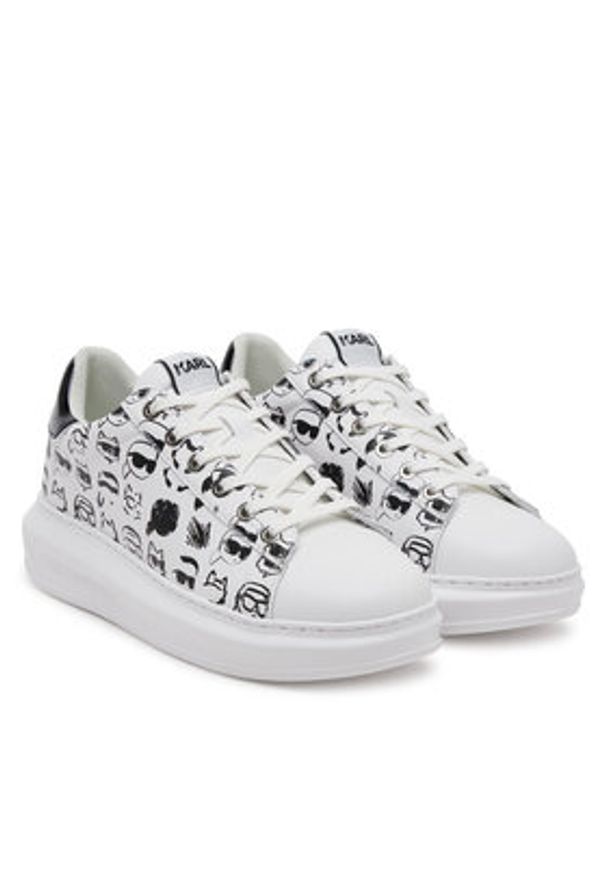 Karl Lagerfeld - KARL LAGERFELD Sneakersy KL62512 Biały. Kolor: biały. Materiał: skóra