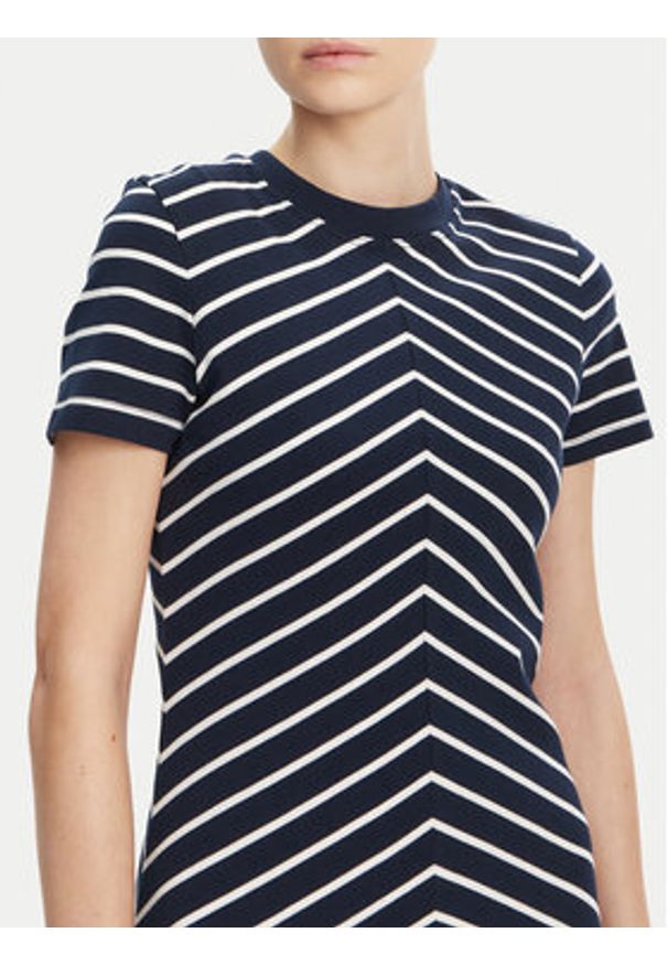 TOMMY HILFIGER - Tommy Hilfiger Sukienka codzienna WW0WW44547 Granatowy Regular Fit. Okazja: na co dzień. Kolor: niebieski. Materiał: bawełna. Typ sukienki: proste. Styl: casual