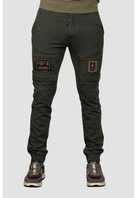 Aeronautica Militare - AERONAUTICA MILITARE Szarozielone spodnie męskie Anti-G, Rozmiar XL. Kolor: zielony. Materiał: jersey