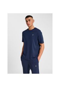 Hummel koszulka męska bawełniana logo haftowane hml Pulse T-shirt. Kolor: wielokolorowy, niebieski, zielony. Materiał: bawełna. Wzór: haft. Sport: fitness #1
