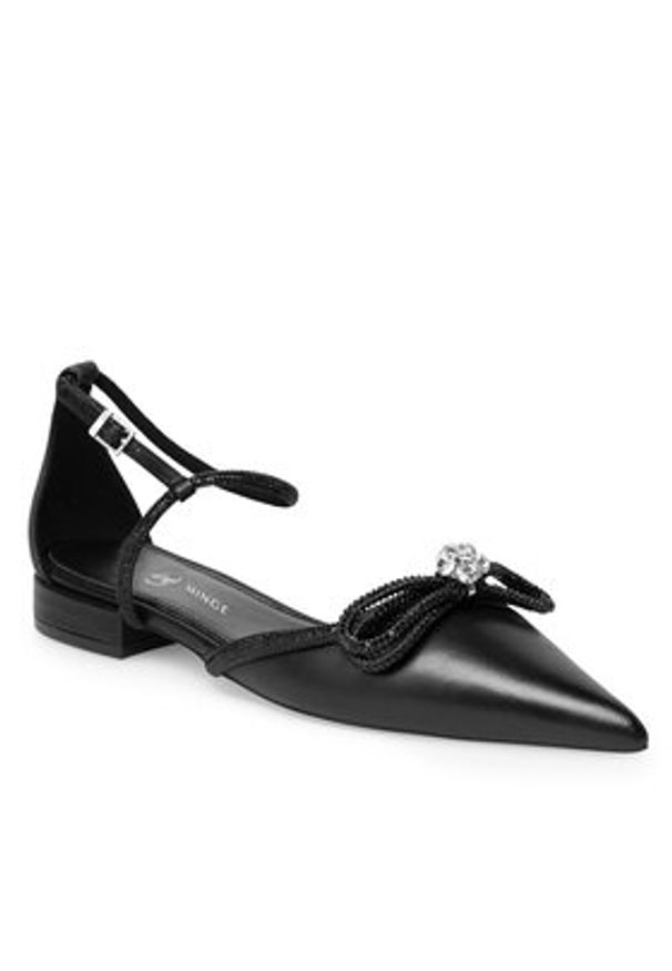 Eva Minge Baleriny COMO-V1381-813-1 Czarny. Kolor: czarny. Materiał: skóra