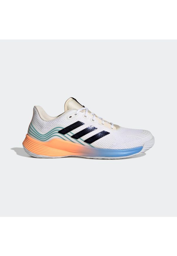Buty halowe do siatkówki męskie Adidas Novaflight Volleyball Shoes. Kolor: czarny, pomarańczowy, biały, wielokolorowy. Sport: siatkówka
