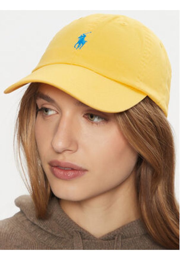 Polo Ralph Lauren Czapka z daszkiem 211912843005 Żółty. Kolor: żółty. Materiał: bawełna
