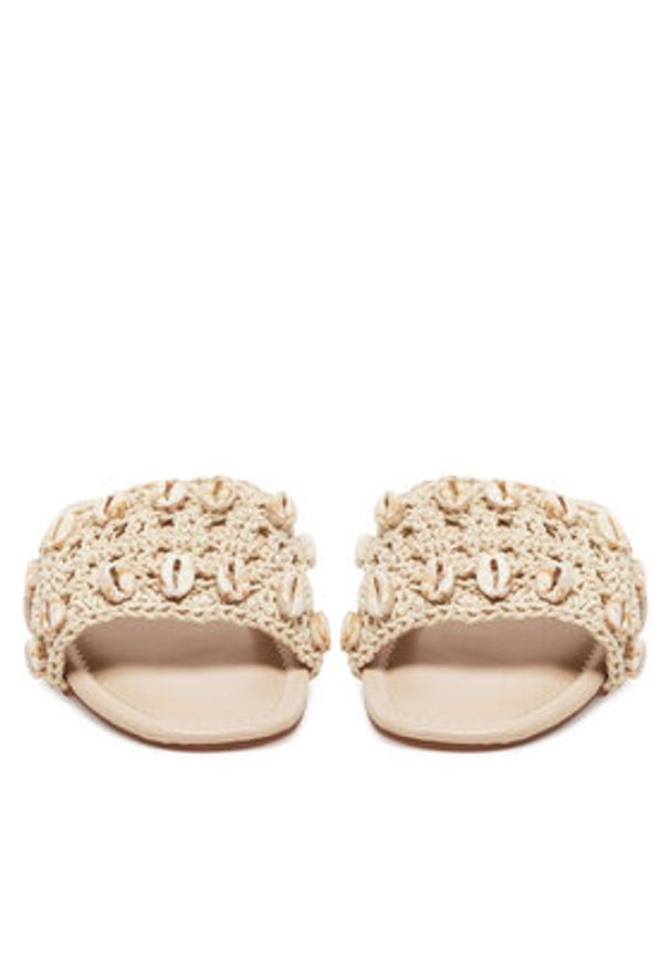 DeeZee Klapki YD2303-1 Beżowy. Kolor: beżowy. Materiał: materiał