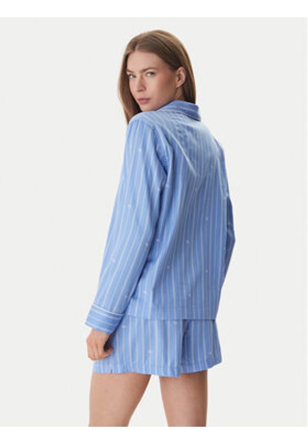 Lauren Ralph Lauren - LAUREN RALPH LAUREN Piżama ILN12490 Niebieski. Kolor: niebieski. Materiał: bawełna
