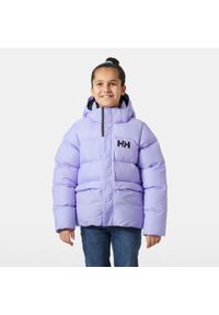 Kurtka dziecięca z kapturem Helly Hansen Specter. Okazja: na co dzień. Typ kołnierza: kaptur. Kolor: fioletowy. Materiał: puch. Sezon: zima. Styl: casual #1