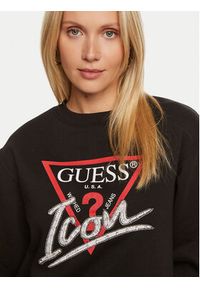 Guess Bluza W4YQ25 KB681 Czarny Regular Fit. Kolor: czarny. Materiał: syntetyk, bawełna