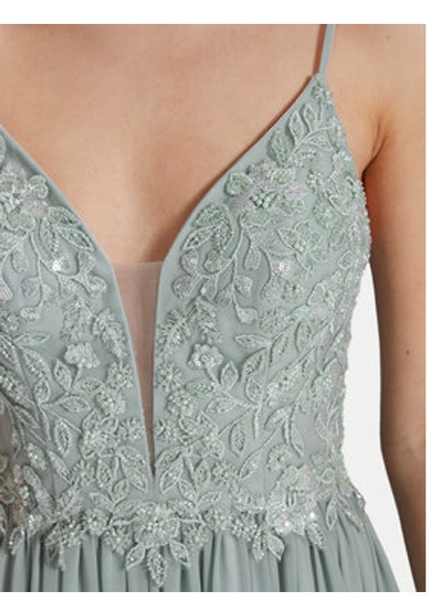 Hey Kyla Sukienka wieczorowa 5AI082HK Zielony Regular Fit. Kolor: zielony. Materiał: syntetyk. Styl: wizytowy