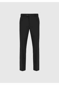 Pako Lorente - PAKO LORENTE – Wełniane spodnie garniturowe w kolorze czarnym. Okazja: na spotkanie biznesowe. Kolor: czarny. Materiał: wełna. Styl: biznesowy, elegancki #6