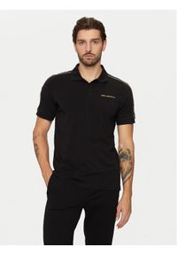 Karl Lagerfeld - KARL LAGERFELD Polo 745461 551235 Czarny Regular Fit. Typ kołnierza: polo. Kolor: czarny. Materiał: bawełna