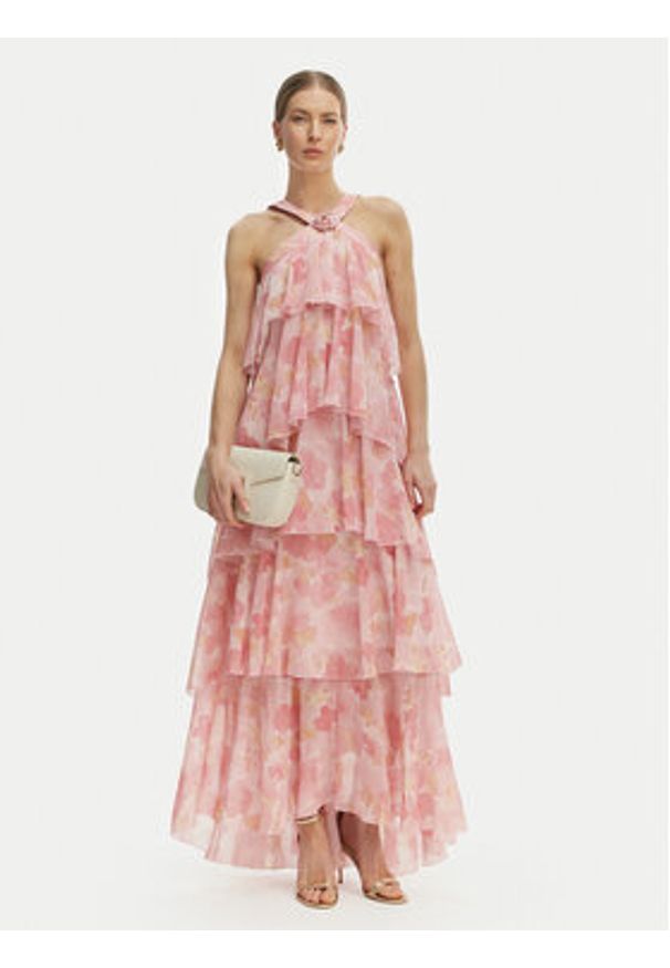 Vero Moda Sukienka wieczorowa Felicia 10295237 Różowy Slim Fit. Kolor: różowy. Materiał: syntetyk. Styl: wizytowy