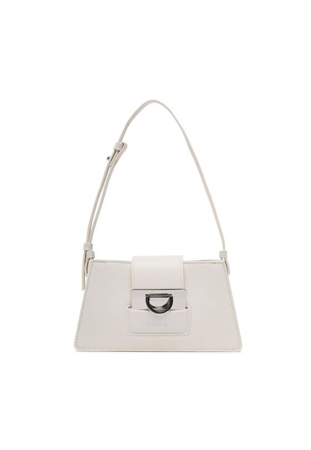 Trussardi Jeans - Trussardi Torebka 75B01484 Biały. Kolor: biały. Materiał: skórzane