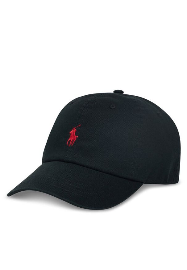 Polo Ralph Lauren Czapka z daszkiem 211912843019 Czarny. Kolor: czarny. Materiał: materiał, bawełna