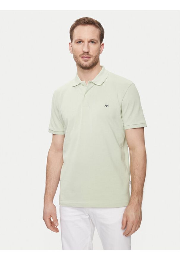 Selected Homme Polo 16087839 Zielony Regular Fit. Typ kołnierza: polo. Kolor: zielony. Materiał: bawełna