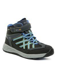 Samaris V Mid Jnr Regatta dziecięce trekkingowe buty. Kolor: niebieski, wielokolorowy, turkusowy, szary. Materiał: poliester. Sport: turystyka piesza #1